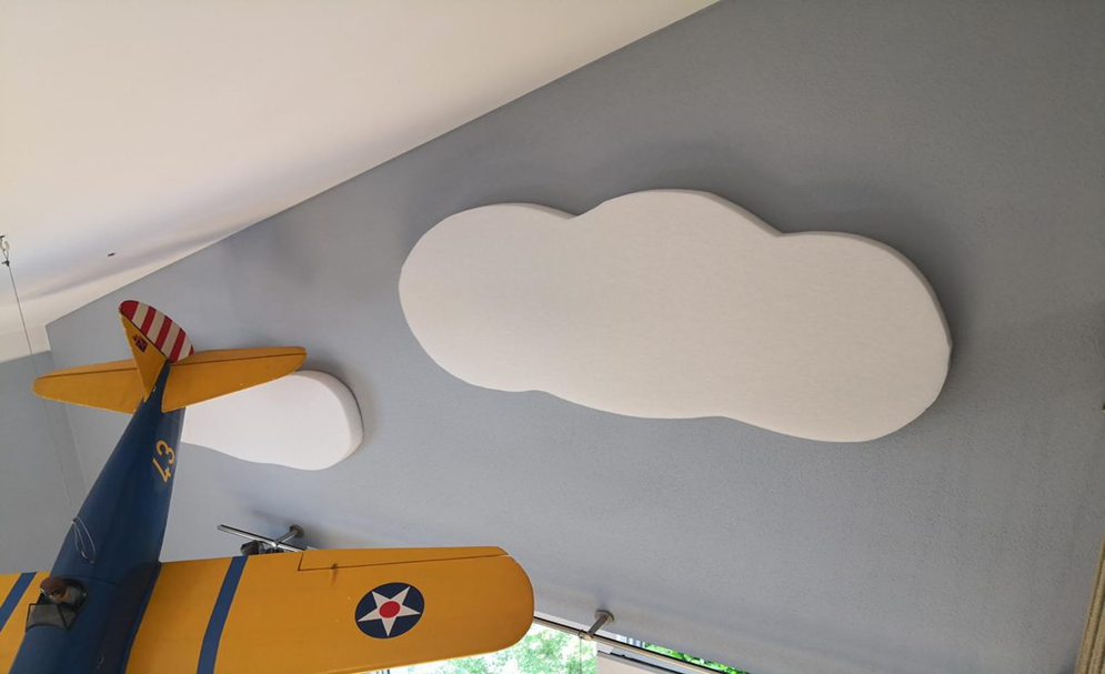 Design Schallabsorber Akustikvliesstoff - Wolken